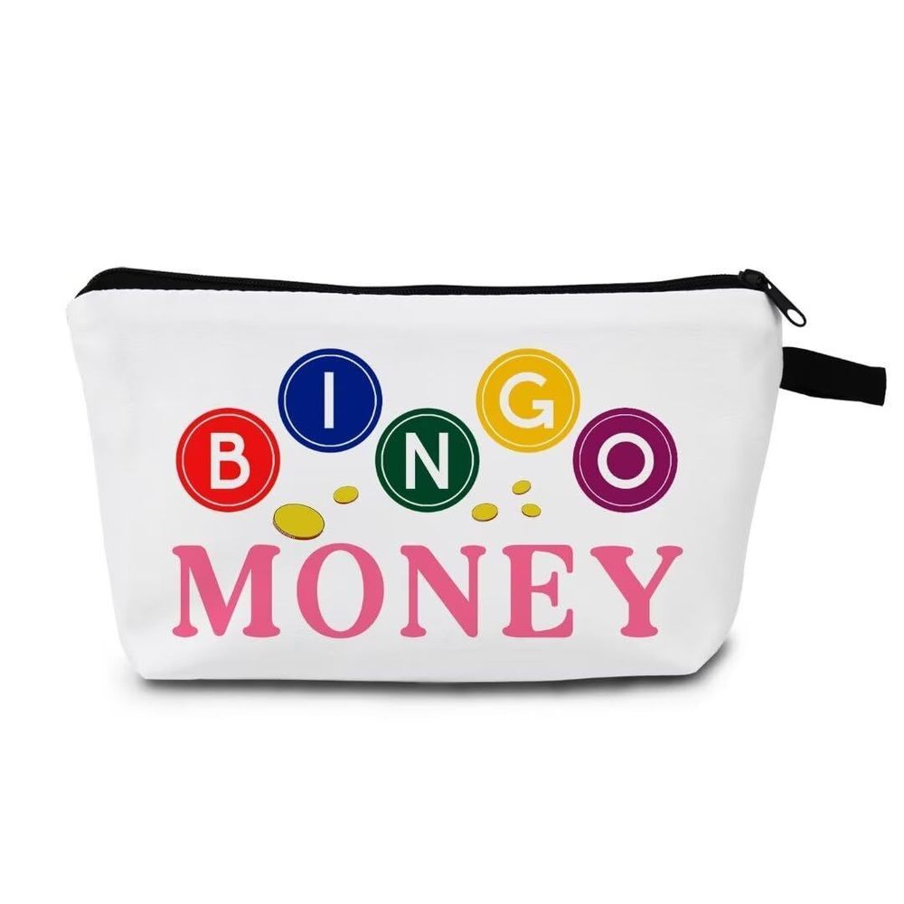 Bingo Player Print Makeup Bag Bingo Accessories For Women Travel Cosmetic💕